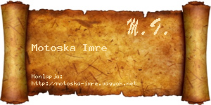 Motoska Imre névjegykártya